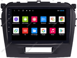 – típus specifikus autóhifi Suzuki Vitara (2015-2019) 9″ magyar menüs GPS Android autórádió gyári helyére Wifi Bluetooth DSP