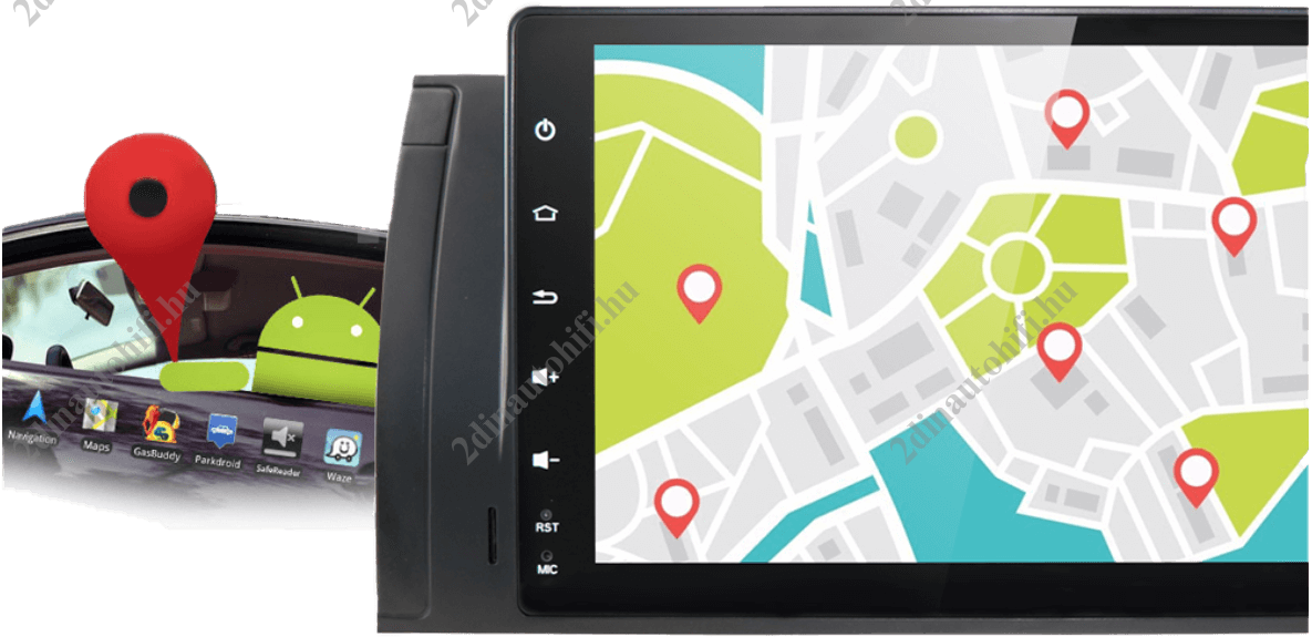 – típus specifikus autóhifi BMW 5 E39 X5 E53 9″-os érintőképernyős magyar menüs Android autórádió CAN BUS vezérléssel