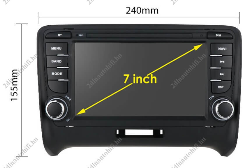 – típus specifikus autóhifi Audi TT MK2 (2006-2014) magyar menüs GPS navigációs autórádió CAN BUS vezérléssel