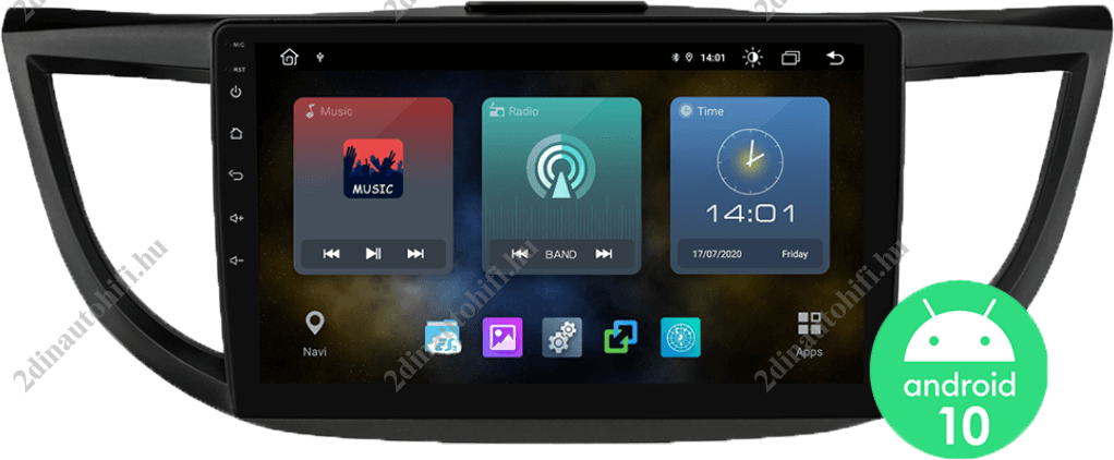 – típus specifikus autóhifi Honda CRV (2012-2016) 10″ érintő SIM foglalat CARPLAY magyar menüs GPS Android autórádió gyári helyére
