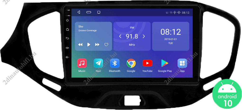 – típus specifikus autóhifi Lada Vesta (2015-2019) 9″ magyar menüs Android autórádió gyári helyére