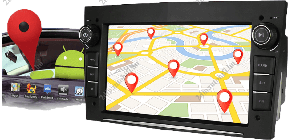 – típus specifikus autóhifi Opel Astra H; Corsa D; Zafira B magyar menüs GPS navigációs autórádió CAN BUS vezérléssel