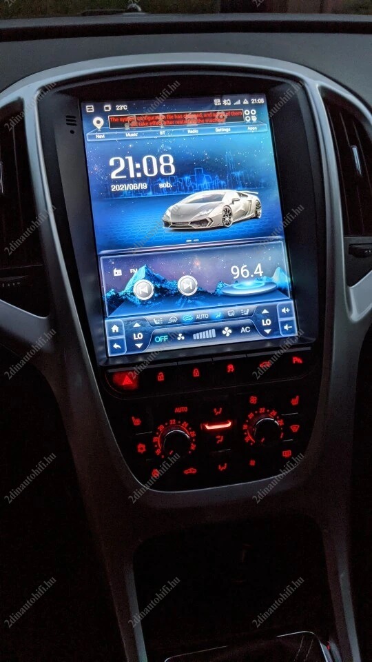 – típus specifikus autóhifi Opel Astra J 10″-os hatalmas „Tesla” kijelzős magyar menüs GPS navigációs autórádió CAN BUS vezérléssel