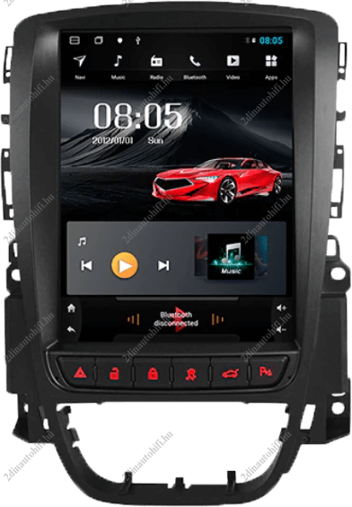 – típus specifikus autóhifi Opel Astra J 10″-os hatalmas „Tesla” kijelzős magyar menüs GPS navigációs autórádió CAN BUS vezérléssel