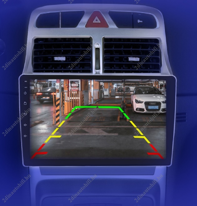 – típus specifikus autóhifi Peugeot 307 9″-os magyar menüs GPS navigációs autórádió szett