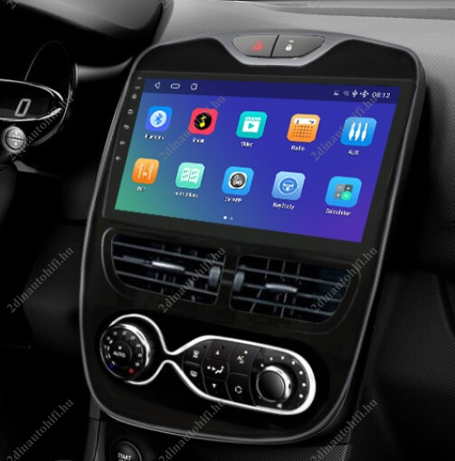– típus specifikus autóhifi Renault Clio (2012-2016) 10″ érintős magyar menüs Android autórádió gyári helyére