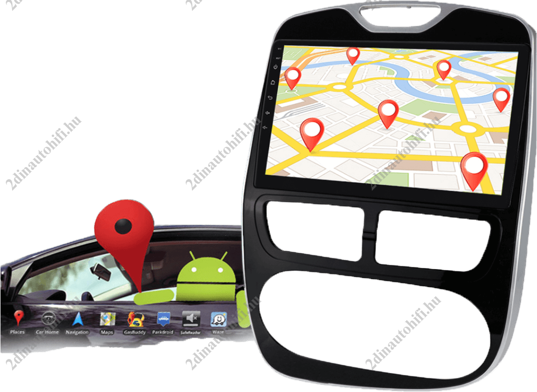 – típus specifikus autóhifi Renault Clio (2012-2016) 10″ érintős magyar menüs Android autórádió gyári helyére