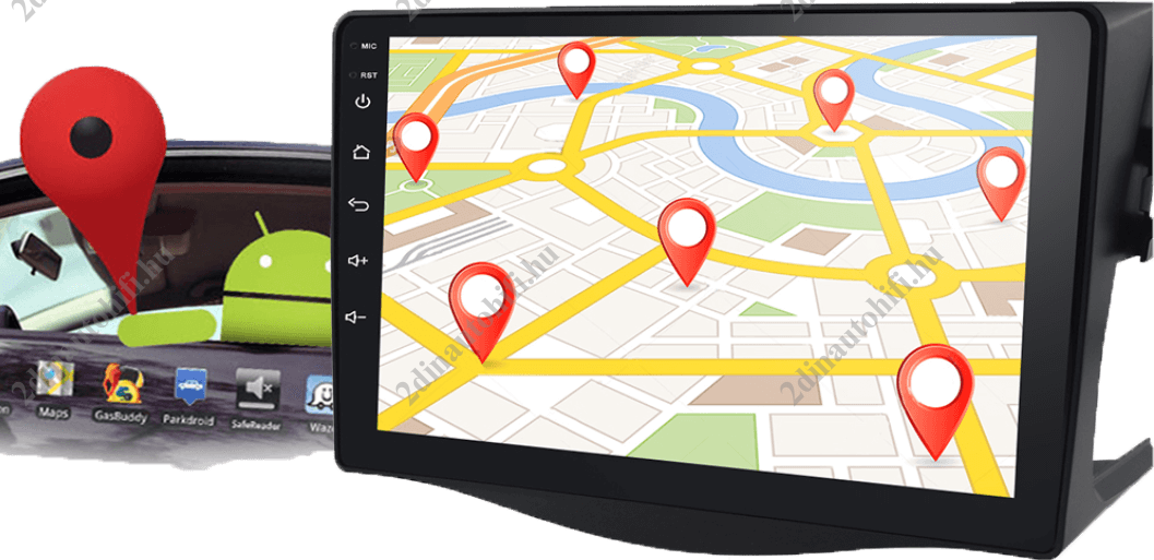 – típus specifikus autóhifi Toyota RAV4 (2006-2012) 9″ magyar menüs GPS Android autórádió gyári helyére
