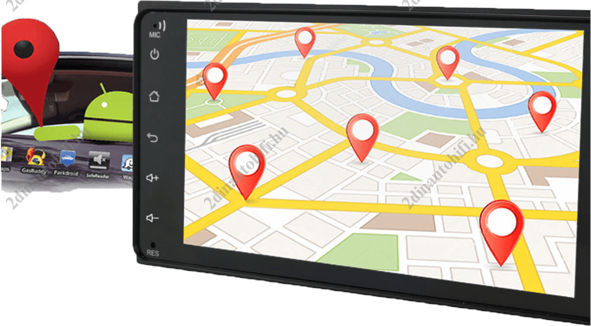 – típus specifikus autóhifi Toyota RAV4 Land Cruiser Camry Hiace Tundra 7″-os magyar menüs érintőképernyős Android GPS autórádió
