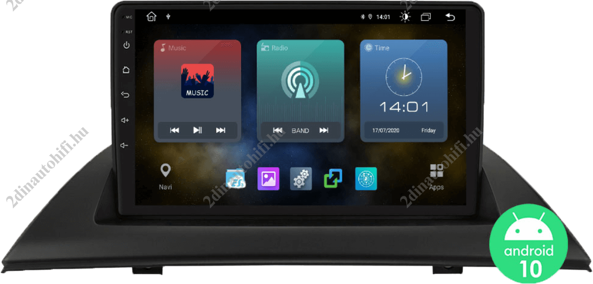 – típus specifikus autóhifi BMW X3 E83 (2004-2012) 9″ érintős magyar menüs Android rendszerrel GPS autóhifi gyári helyére