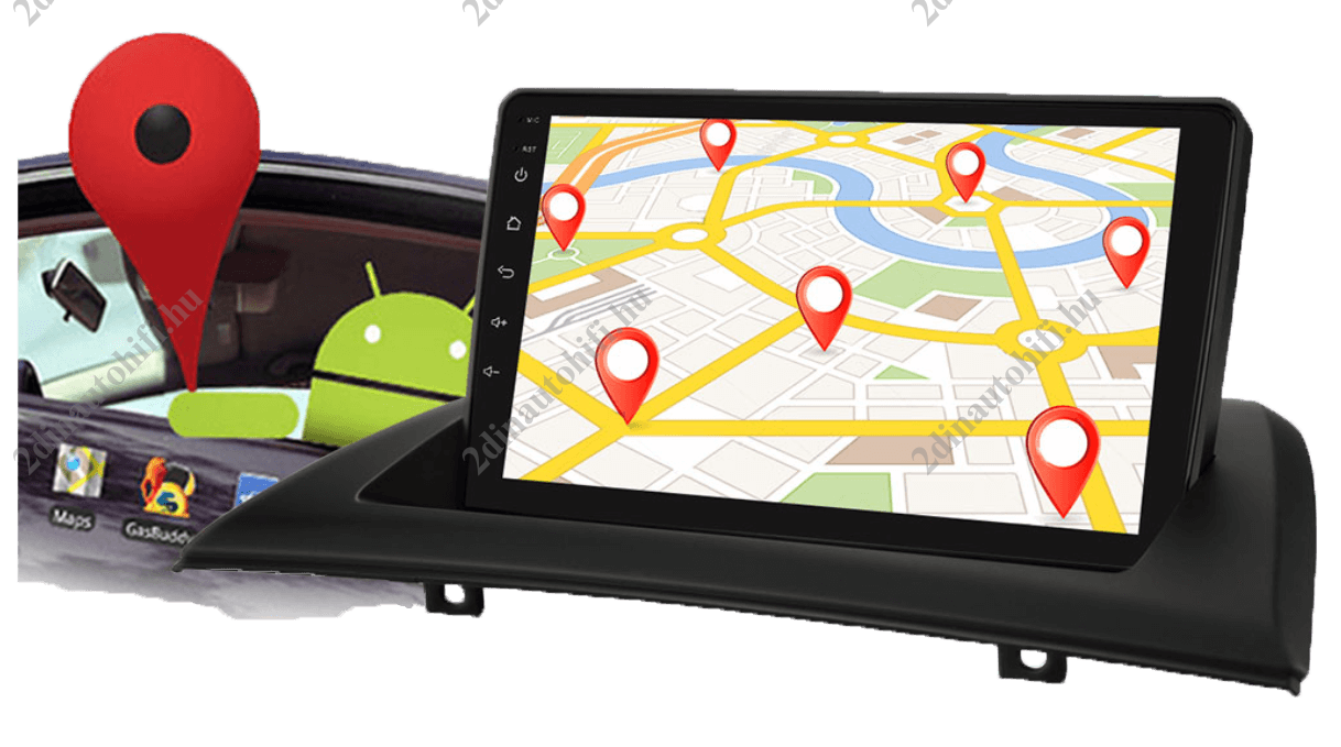 – típus specifikus autóhifi BMW X3 E83 (2004-2012) 9″ érintős magyar menüs Android rendszerrel GPS autóhifi gyári helyére