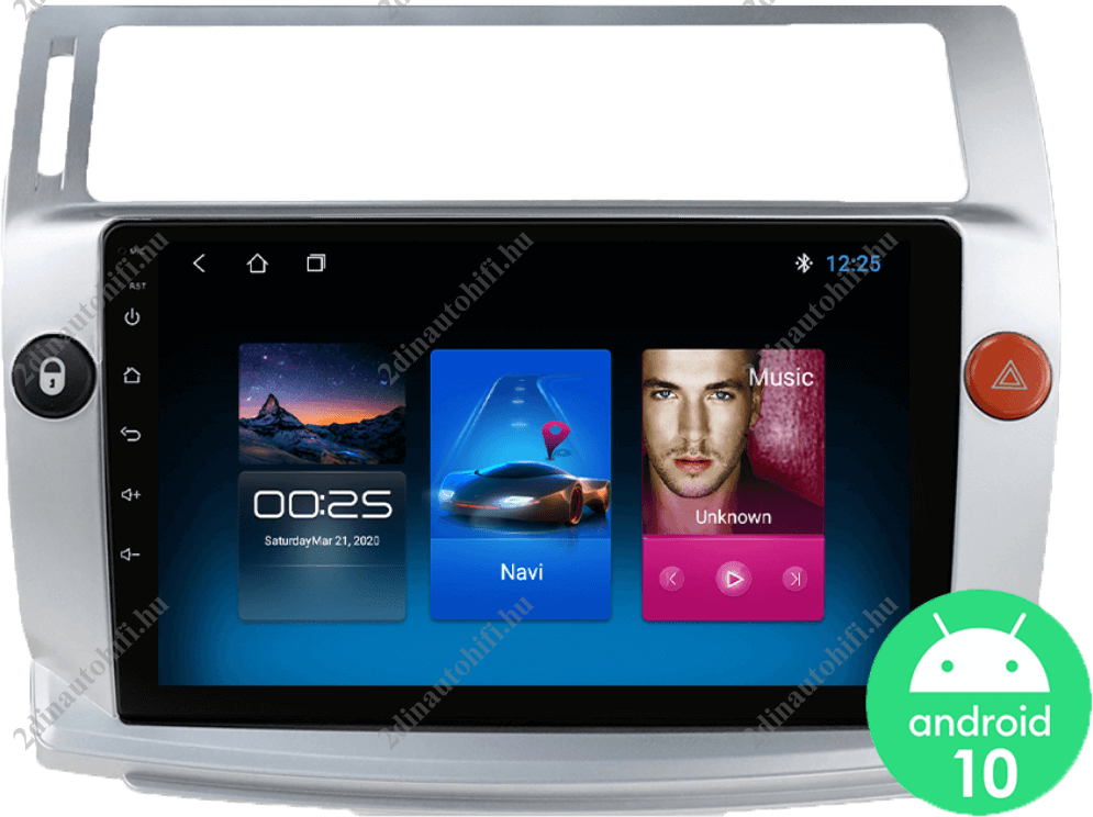 – típus specifikus autóhifi Citroen C4 (2004-2009) 9″-os magyar menüs Android GPS autórádió navigációval Wifi DSP Bluetooth