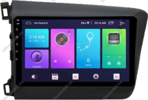 – típus specifikus autóhifi Honda Civic (2012-) 9″-os kijelzős 2 DIN Autórádió magyar Android rendszerrel CAN adapter kormányvezérlés Wifi Bluetooth DSP
