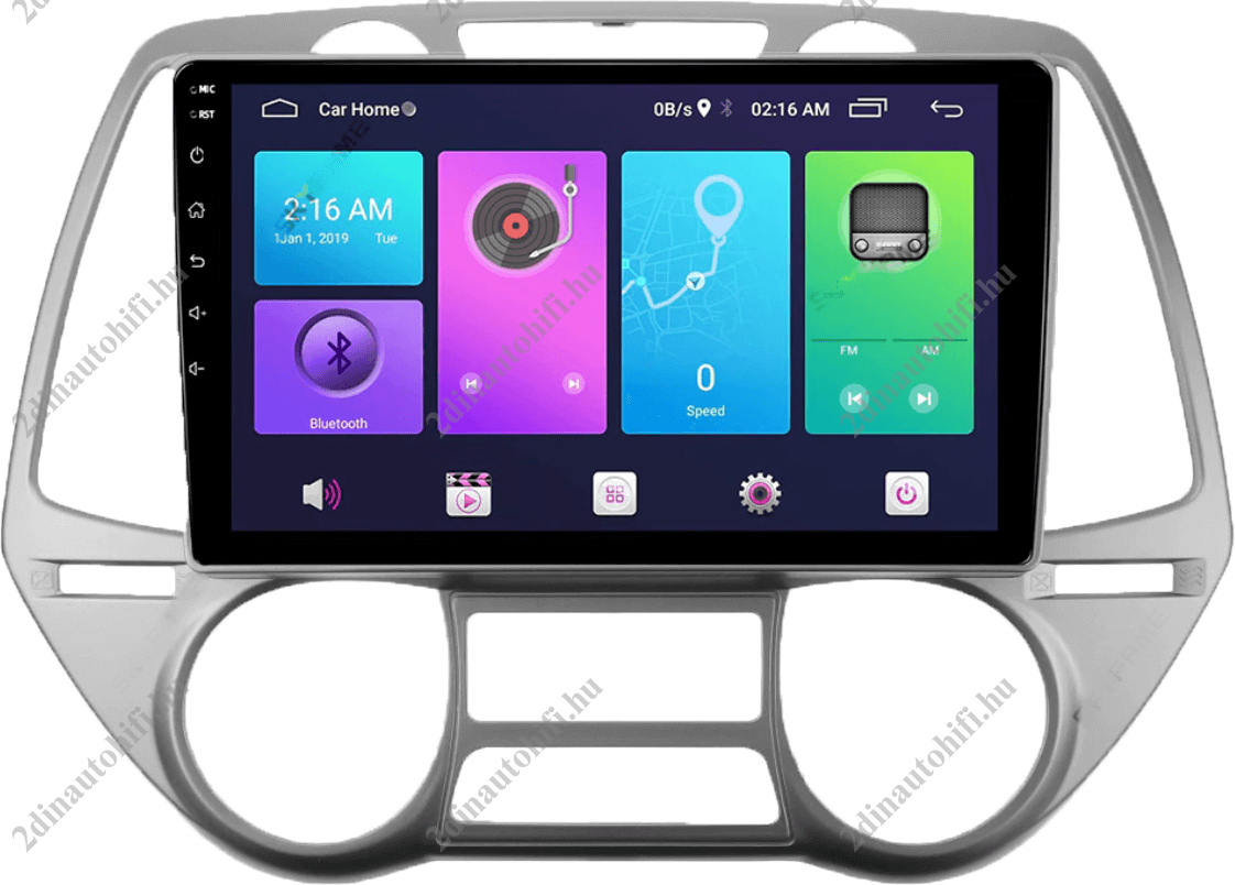 – típus specifikus autóhifi Hyundai i20 (2008-2011) 9″-os magyar menüs Android GPS autórádió navigációval Wifi DSP Bluetooth Manuális és automata klímáshoz