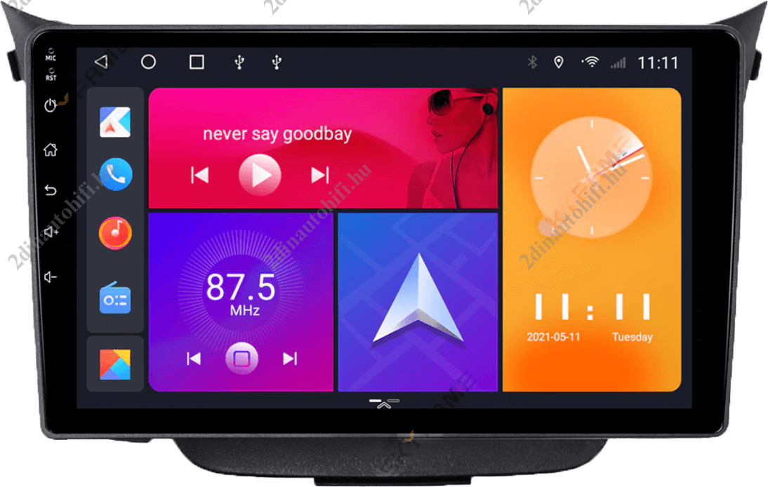 – típus specifikus autóhifi Hyundai i30 (2011-2017) 9″-os magyar menüs Android GPS autórádió navigációval