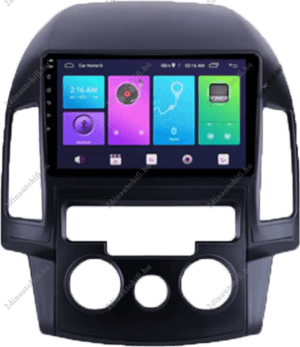 Hyundai i30 (2007-2011) Manuális klímáshoz 9″-os magyar menüs Android GPS autórádió navigációval