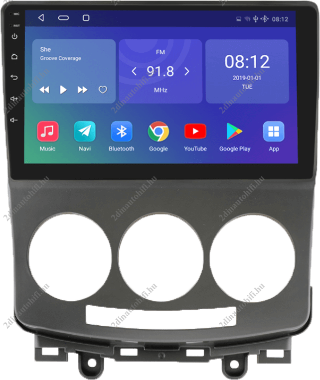 – típus specifikus autóhifi Mazda 5 (2005-2010) 9″ magyar menüs GPS Android autórádió gyári helyére