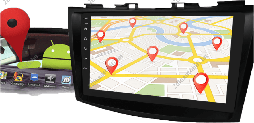 – típus specifikus autóhifi Suzuki Swift 4 (2011-2017) 9″ magyar menüs GPS Android autórádió gyári helyére