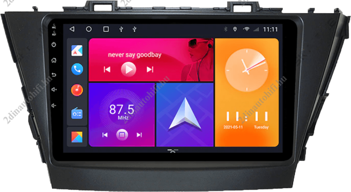 – típus specifikus autóhifi Toyota Prius Plus (2012-) 9″-os magyar menüs Android GPS autórádió navigációval Wifi DSP Bluetooth