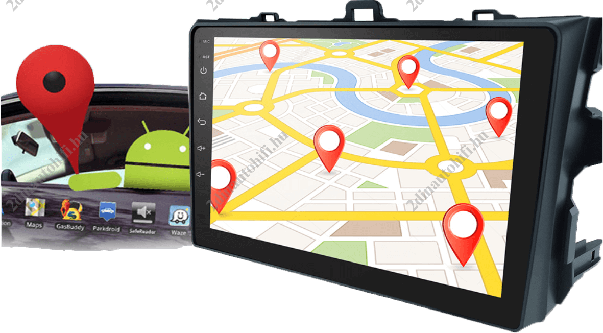 – típus specifikus autóhifi Toyota Corolla (2007-2011) 9″-os magyar menüs Android GPS autórádió navigációval Wifi DSP Bluetooth