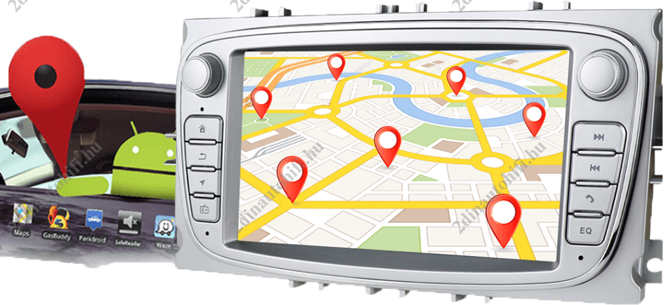 – típus specifikus autóhifi Ford Focus Mondeo S-Max Galaxy magyar menüs 2DIN Android autórádió GPS multimédia