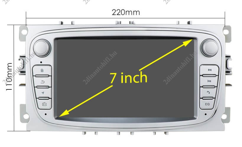 – típus specifikus autóhifi Ford Focus Mondeo S-Max Galaxy magyar menüs 2DIN Android autórádió GPS multimédia