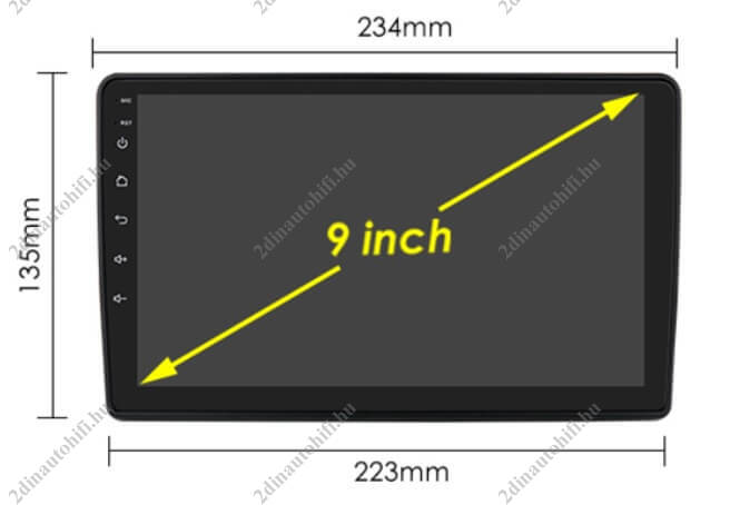 – típus specifikus autóhifi Fiat Ducato (2007-2015) 9″-os magyar menüs Android GPS autórádió navigációval Wifi DSP Bluetooth
