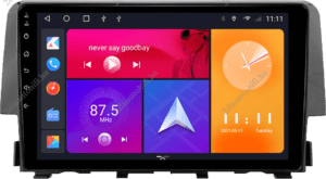 – típus specifikus autóhifi Honda Civic (2016-) 9″-os kijelzős 2 DIN Autórádió magyar Android rendszerrel CAN adapter kormányvezérlés Wifi Bluetooth DSP