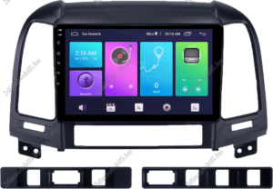 Hyundai iX45 Santa Fe (2005-2012) 9″-os magyar menüs Android GPS autórádió navigációval Carplay