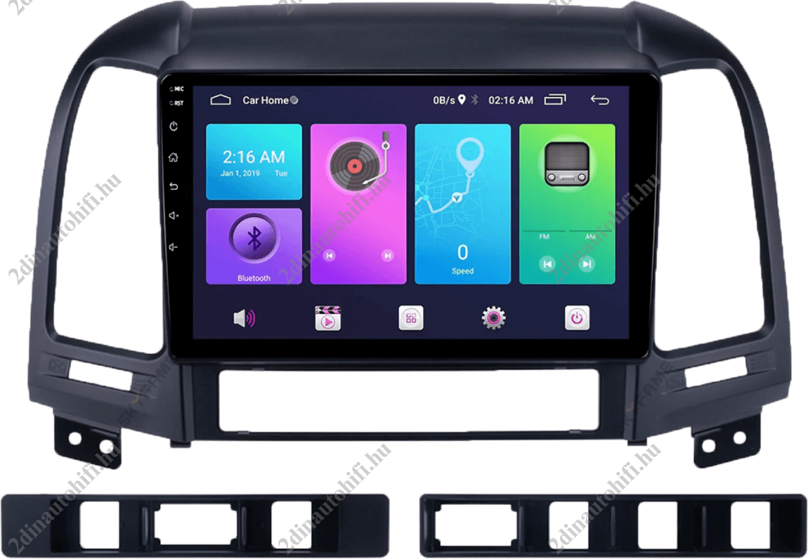 – típus specifikus autóhifi Hyundai iX45 Santa Fe (2005-2012) 9″-os magyar menüs Android GPS autórádió navigációval Carplay