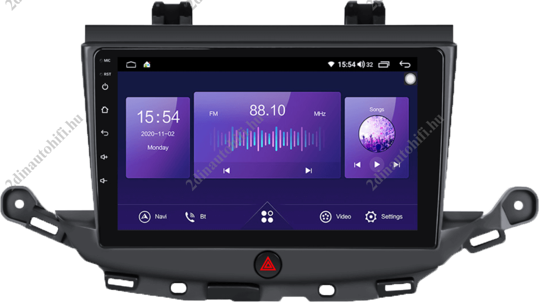 – típus specifikus autóhifi Opel Astra K (2015-2020) 9″-os kijelzős 2 DIN Autórádió magyar Android rendszerrel CAN adapter kormányvezérlés Wifi Bluetooth DSP