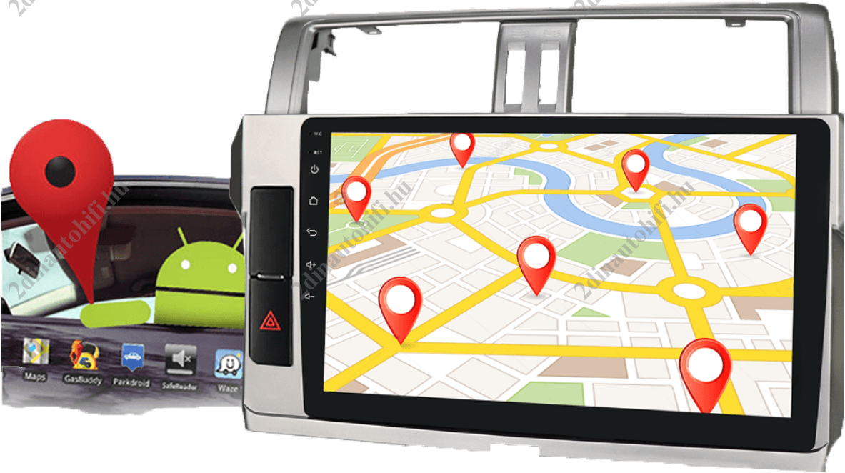 – típus specifikus autóhifi Toyota Land Cruiser (2013-2017) 9″ magyar menüs GPS Android autórádió gyári helyére
