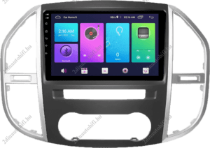 – típus specifikus autóhifi Mercedes Vito 3 W447 (2014-2020) 9″-os magyar menüs Android GPS autórádió navigációval CAN BUS vezérléssel