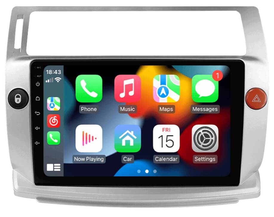 – típus specifikus autóhifi Citroen C4 (2004-2009) 9″-os magyar menüs Android GPS autórádió navigációval Wifi DSP Bluetooth