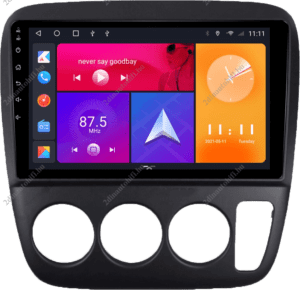 – típus specifikus autóhifi Honda CRV (1997-2004) fejegység 9″ érintős magyar menüs Android rendszerrel gyári helyére Wifi BT DSP GPS