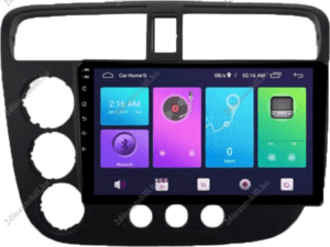 – típus specifikus autóhifi Honda Civic (2001-2005) 9″-os kijelzős 2 DIN Autórádió magyar Android rendszerrel Wifi Bluetooth DSP