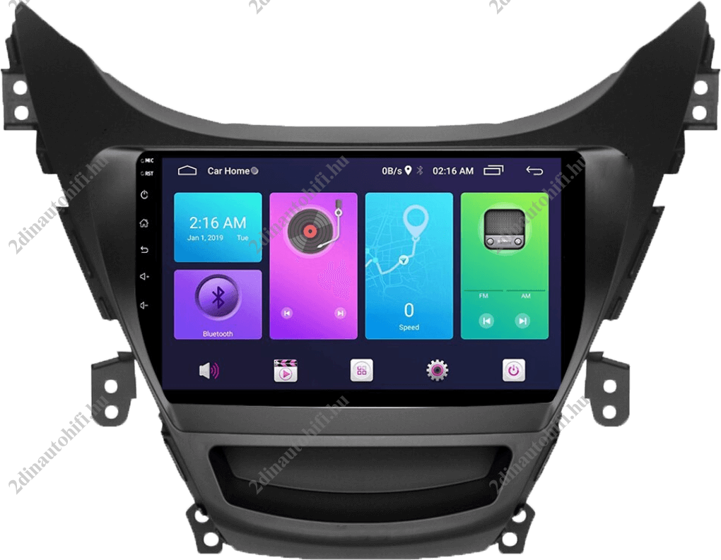 – típus specifikus autóhifi Hyundai Elantra (2012-2016) 9″-os magyar menüs Android GPS autórádió navigációval Bluetooth Wifi