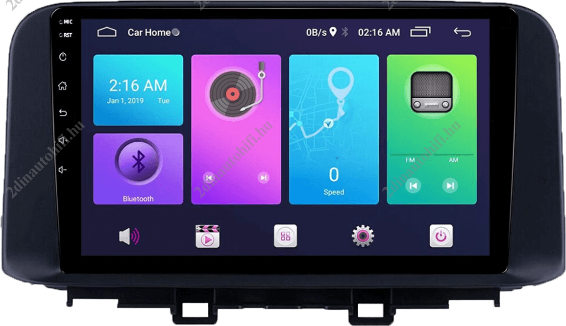 – típus specifikus autóhifi Hyundai Kona (2018-2020) 10″-os magyar menüs Android GPS autórádió navigációval gyári kijelző helyére