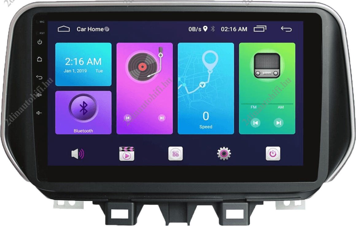 – típus specifikus autóhifi Hyundai ix35 Tucson (2018-) 10″-os kijelzős 2 DIN Autórádió magyar Android rendszerrel Wifi Bluetooth DSP
