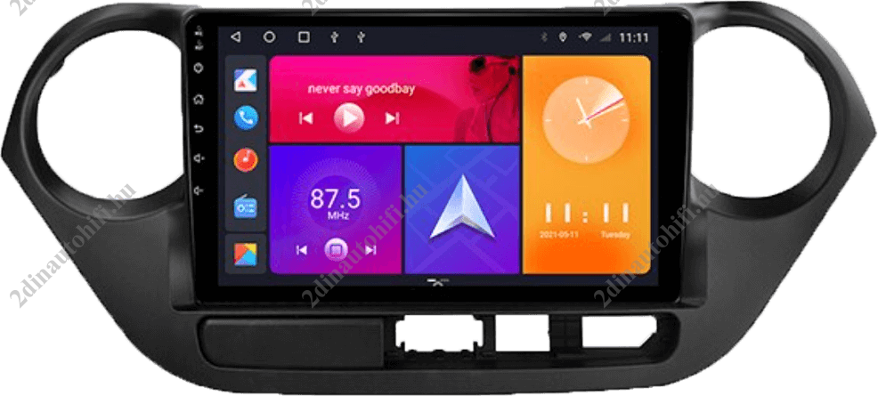 – típus specifikus autóhifi Hyundai i10 (2013-2018) 9″-os magyar menüs Android GPS autórádió navigációval Wifi DSP Bluetooth