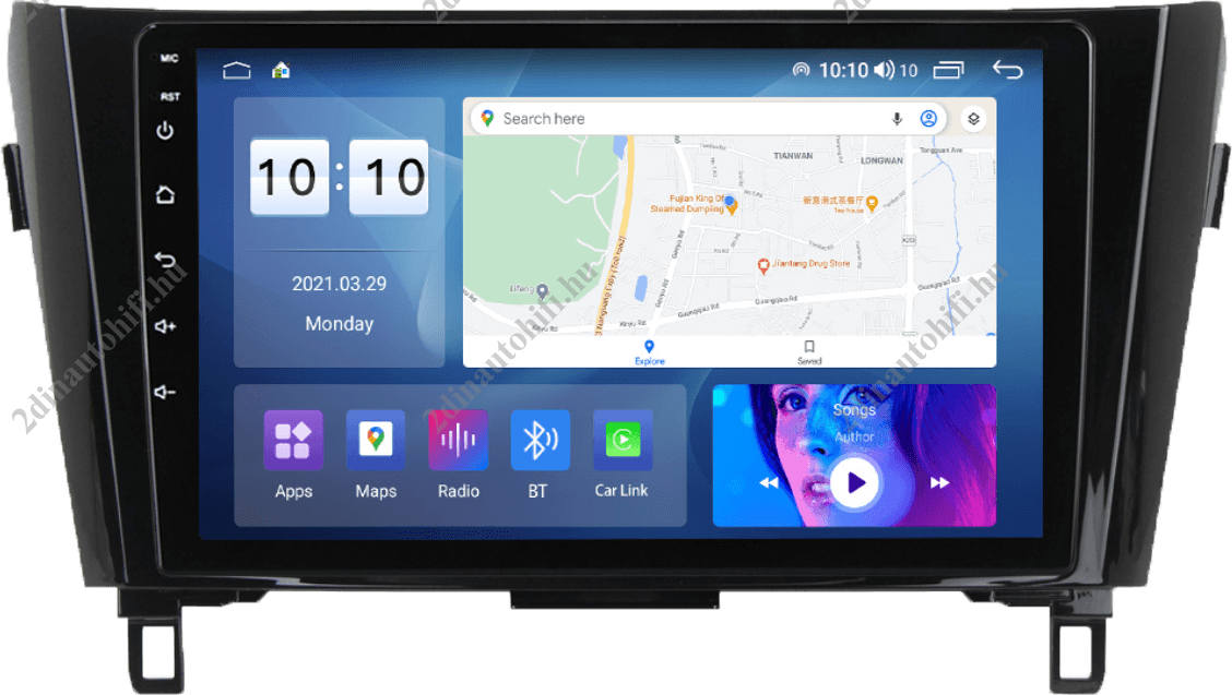 – típus specifikus autóhifi Nissan Qashqai 2 (2014-2018) X-Trail 3 10″-os magyar menüs Android GPS autórádió navigációval