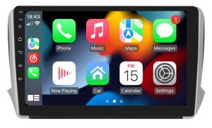 – típus specifikus autóhifi Peugeot 208 2008 (2014-2018) 9″ érintős magyar menüs Android rendszerrel GPS autóhifi gyári helyére