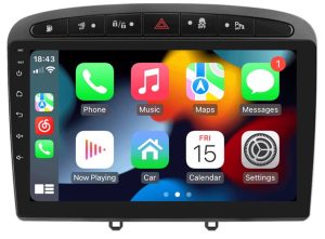– típus specifikus autóhifi Peugeot 308 408 (2012-2020) 9″ érintős magyar menüs Android rendszerrel GPS autóhifi gyári helyére