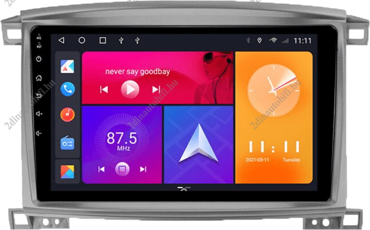 – típus specifikus autóhifi Lexus LX470 Toyota Land Cruiser 100 (2002-2005) 10″-os kijelzős 2 DIN Autórádió CAN BUS modullal, magyar Android rendszerrel Wifi Bluetooth DSP