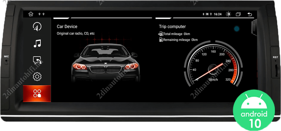 – típus specifikus autóhifi BMW 5 E39 X5 E53 10,25