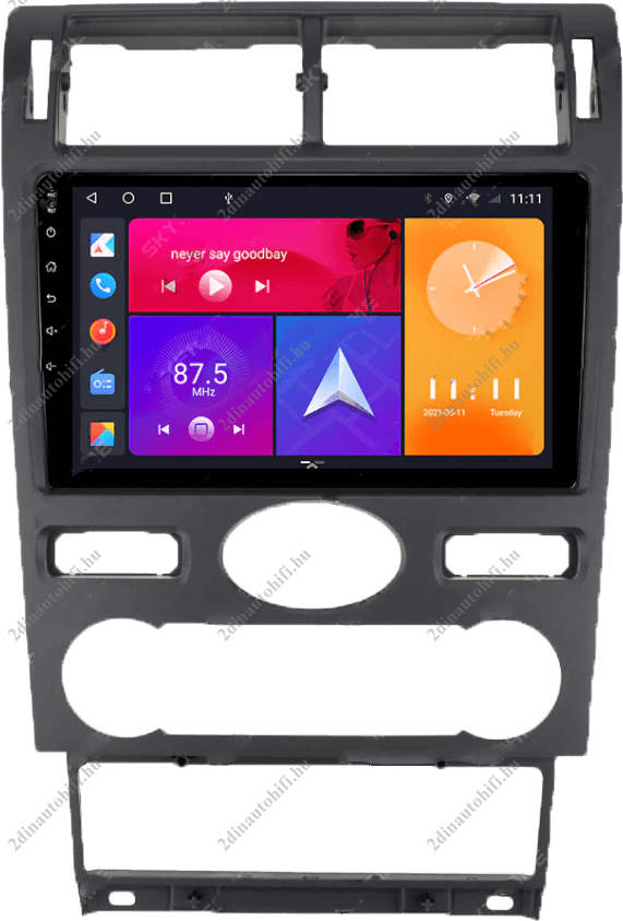 – típus specifikus autóhifi Ford Mondeo MK3 (2000-2007) 9″-os kijelzős 2 DIN Autórádió magyar Android rendszerrel Wifi Bluetooth DSP