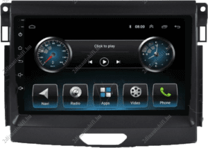 – típus specifikus autóhifi Ford Ranger EDGE (2014-2020) 9″-os kijelzős 2 DIN Autórádió magyar Android rendszerrel Wifi Bluetooth DSP