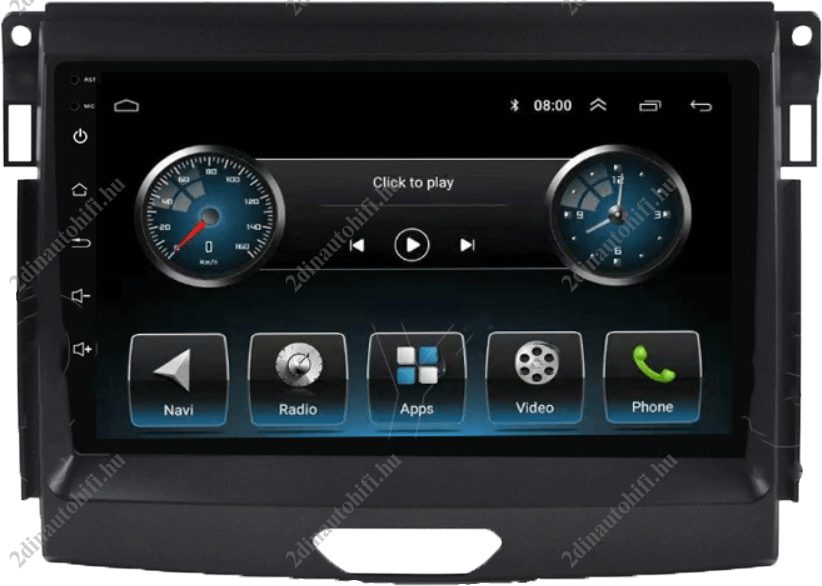 – típus specifikus autóhifi Ford Ranger EDGE (2014-2020) 9″-os kijelzős 2 DIN Autórádió magyar Android rendszerrel Wifi Bluetooth DSP