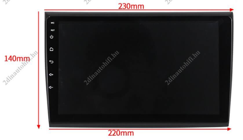 – típus specifikus autóhifi Fiat Bravo (2007-2012) 9″-os kijelzős 2 DIN Autórádió magyar Android rendszerrel Wifi Bluetooth DSP