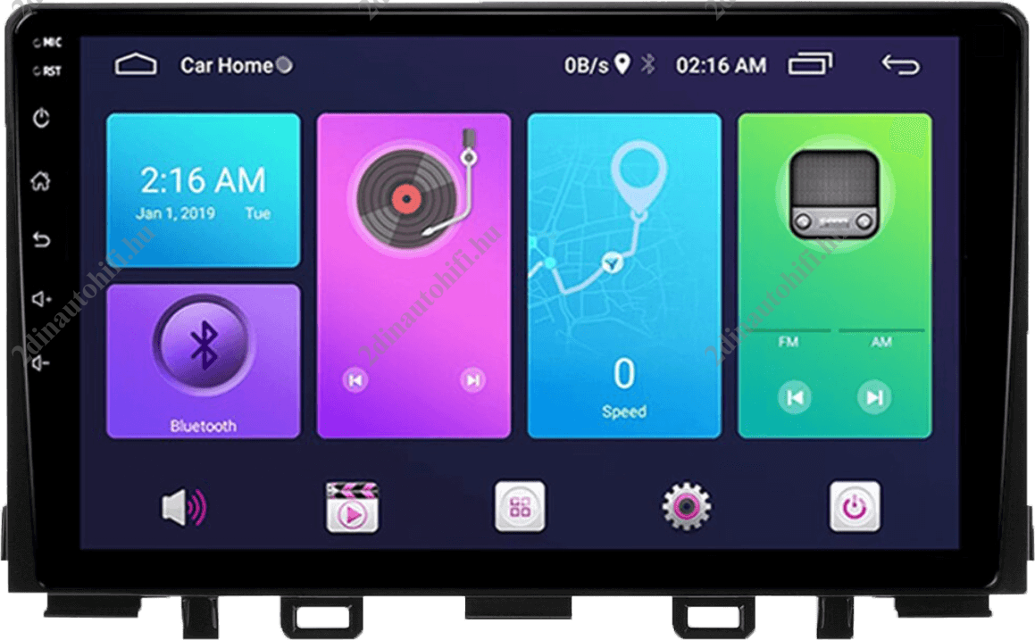 – típus specifikus autóhifi KIA Picanto (2016-) 9″-os kijelzős 2 DIN Autórádió magyar Android rendszerrel Wifi Bluetooth DSP